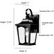 Curry 1 Light 12.62 inch Powder Coated Black Outdoor Wall Sconce